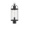 Z-Lite Roundhouse 1 Light Outdoor Post Mount Fixture, Black And Clear Seedy 569PHM-BK - alternate 5